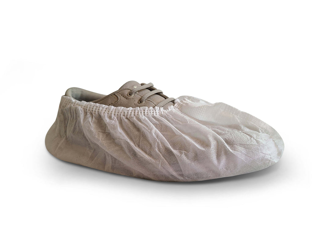 White SMS Shoe Cover (300 Per Case) - Sticky Mats, Shoe Covers and Disposable Apparel from PLX Industries