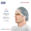 21" White SMS Pleatted Bouffant Cap (1000 Per Case) - Sticky Mats, Shoe Covers and Disposable Apparel from PLX Industries