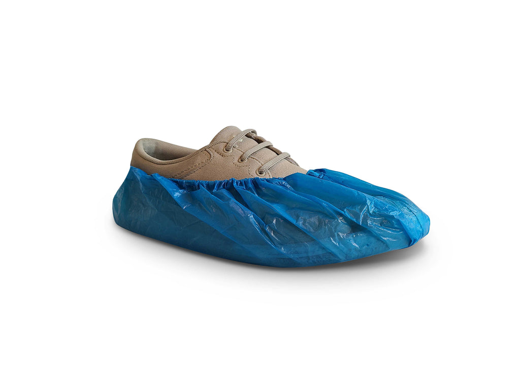 Blue PE Shoe Cover (500 Per Case) - Sticky Mats, Shoe Covers and Disposable Apparel from PLX Industries