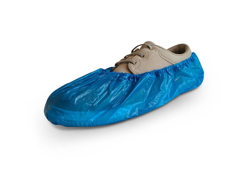 Skid Free Shoe Covers with Conductive Strip 300/case - Sticky Mats, Shoe Covers and Disposable Apparel from PLX Industries