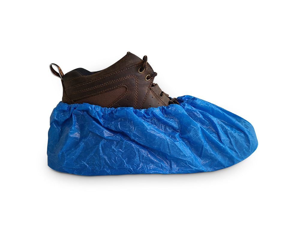 Blue Super Heavy Duty CPE Shoe Cover (300 Per Case) - Sticky Mats, Shoe Covers and Disposable Apparel from PLX Industries