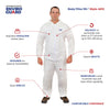 Coverall, Elastic Wrist, Open Ankle 25/Per Case - Sticky Mats, Shoe Covers and Disposable Apparel from PLX Industries