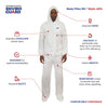 Coverall with Hood & Boot, Elastic Wrist & Ankle - 25/ Per Case - Sticky Mats, Shoe Covers and Disposable Apparel from PLX Industries