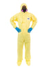 Chemical Splash Coverall with Attached Hood & Boot, Elastic Wrist, Serged Seams, Elastic Back ( 12 Per Case ) - Sticky Mats, Shoe Covers and Disposable Apparel from PLX Industries