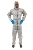 Chemical Splash Coverall with Hood, Elastic Wrist & Ankle, Taped Seams, Elastic Back ( 6 Per Case ) - Sticky Mats, Shoe Covers and Disposable Apparel from PLX Industries