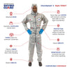 Chemical Splash Coverall with Hood, Elastic Wrist & Ankle, Taped Seams, Elastic Back ( 6 Per Case ) - Sticky Mats, Shoe Covers and Disposable Apparel from PLX Industries
