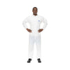 Microporous Coverall, Elastic Wrist, Elastic Back, Open Ankle - Sticky Mats, Shoe Covers and Disposable Apparel from PLX Industries