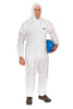 Microporous Coverall with Attached Hood, Elastic Wrist, Elastic Back, Elastic Ankle (25 Per Case) - Sticky Mats, Shoe Covers and Disposable Apparel from PLX Industries