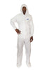 Microporous Coverall with Attached Hood & Boot, Elastic Wrist, Elastic Back, Open Ankle (25 Per Case) - Sticky Mats, Shoe Covers and Disposable Apparel from PLX Industries