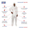 Microporous Coverall with Attached Hood & Boot, Elastic Wrist, Elastic Back, Open Ankle (25 Per Case) - Sticky Mats, Shoe Covers and Disposable Apparel from PLX Industries