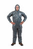 FR & Chemical Resistant Coverall with Attached Hood, Elastic Wrist (6 Per Case) - Sticky Mats, Shoe Covers and Disposable Apparel from PLX Industries