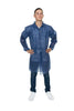 Polypropylene Dark Blue Lab Coat, Three Pockets, Knit Wrists & Knit Collar (30 Per Case)